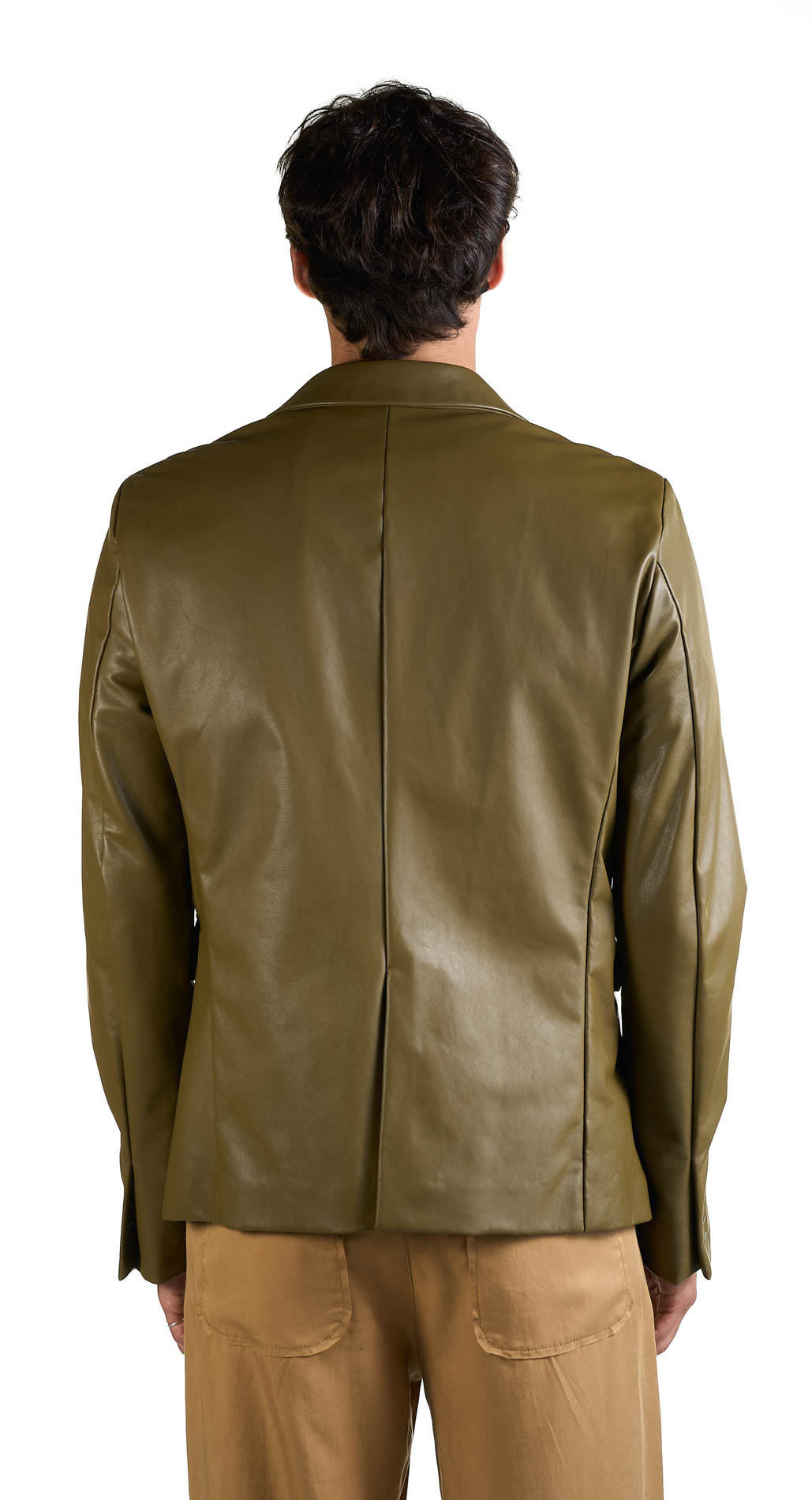 DANIELE BASTA LEATHER AND SILVER JACKET